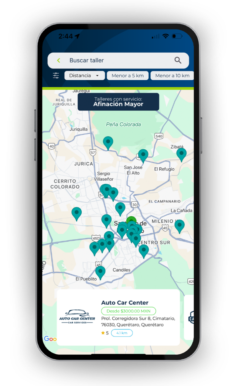 Mapa de talleres
